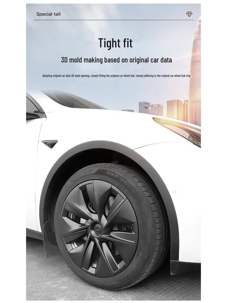 19palcový černý dekorativní kryt náboje kola pro kola Tesla Model Y