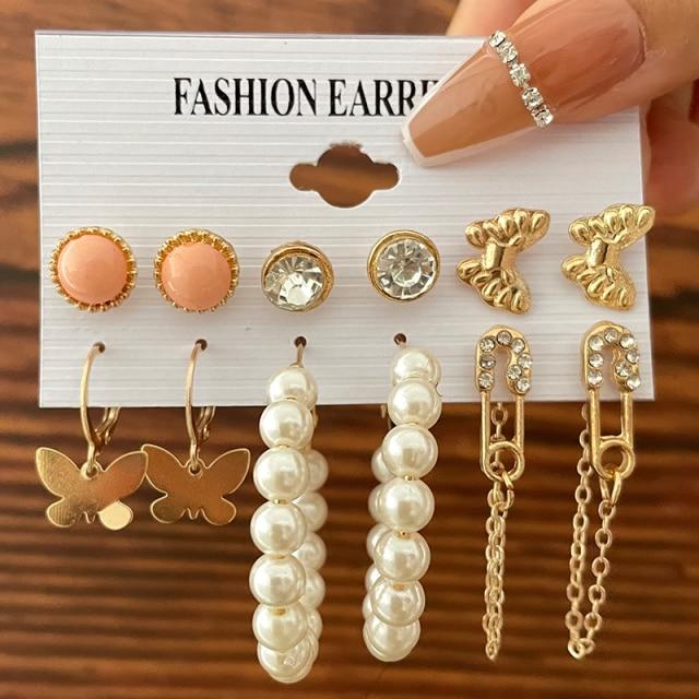 Tone Color Snake Drop Earrings Set Geometric Long Tassel Dangle Earrings Set For Women Of Earrings JewelryGeometric Drop