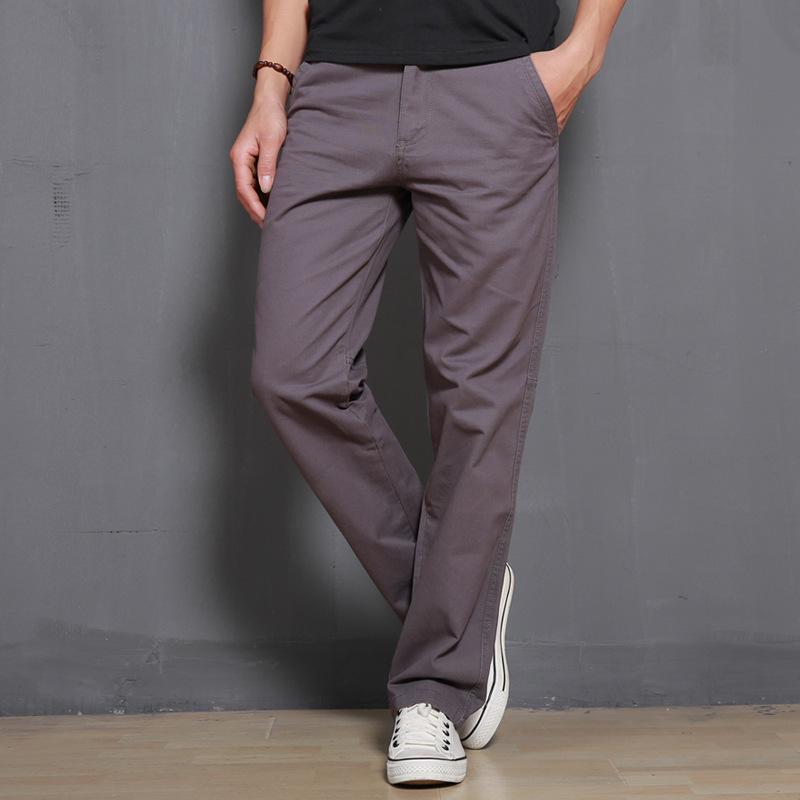 Men's Plus Size Pure Cotton Casual Pants - Spring/Autumn Trendy Workwear 2024