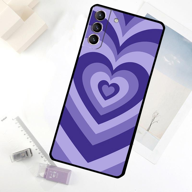 

Purple Brown Pink Blue Heart Phone Case For Samsung Galaxy S25 S24 S23 S22 S21 S20 S26 Ultra S10 Plus S23 FE S25 FE Cover Galaxy S23Ultra