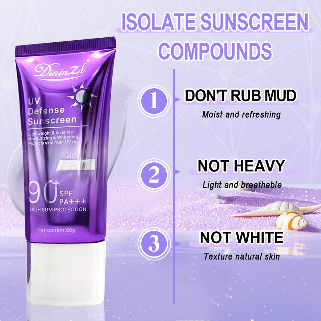 Protetor Solar FPS90+++ Clareador Bloqueador Solar Creme para Rosto e Corpo Protetor Solar Infantil para Pele Oleosa À Prova D'água e Resistente ao Suor Proteção Defesa UV 50g