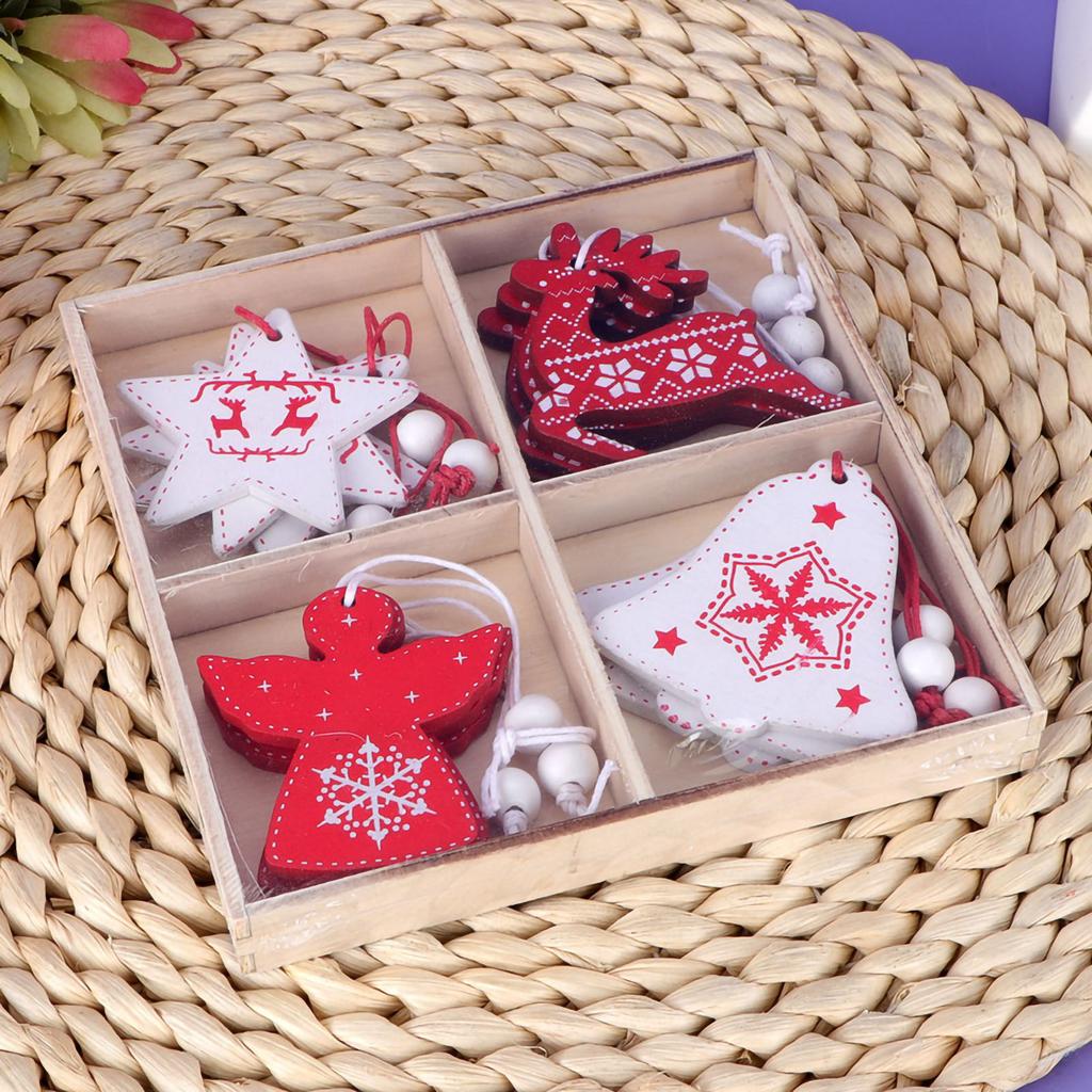 12ks Vánoční dekorace Závěsná ozdoba na stromek Domácí párty Vánoční malá ozdoba