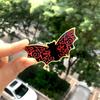 DIY Shiny Halloween Bat Keychain Silicone Mold with Hole for DIY Luggage Tag Resin Casting Mold Trinket Earring Pendant