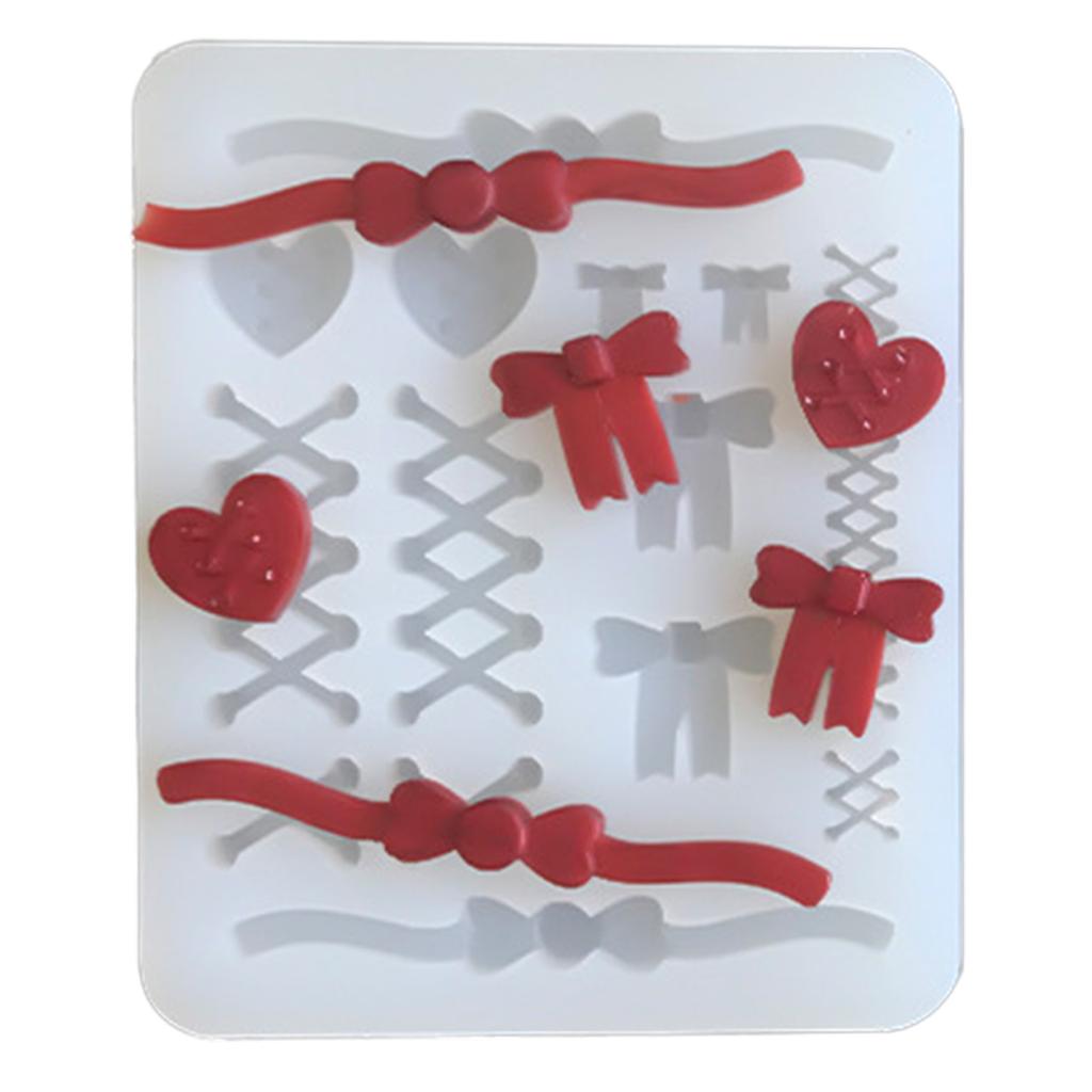 Bowknot Parts Quicksand Headdress Necklace Mold Resin Art Mold Necklace Silicone Mold Epoxy Resin Keychain Pendant Mold