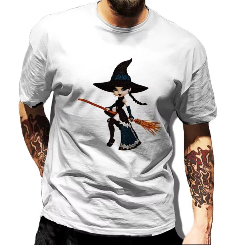 Men's Halloween T-Shirt Trend Clothes Gothic Streewear Man Hip Hop Tops Clown Graphic T Shirts Harajuku Male Short Sleeve Tee