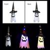 Halloween Decoration Flashing Light LED Skull Festival Dress Up Glowing Wizard Hat Lamps Hanging Decoration Kid Gift