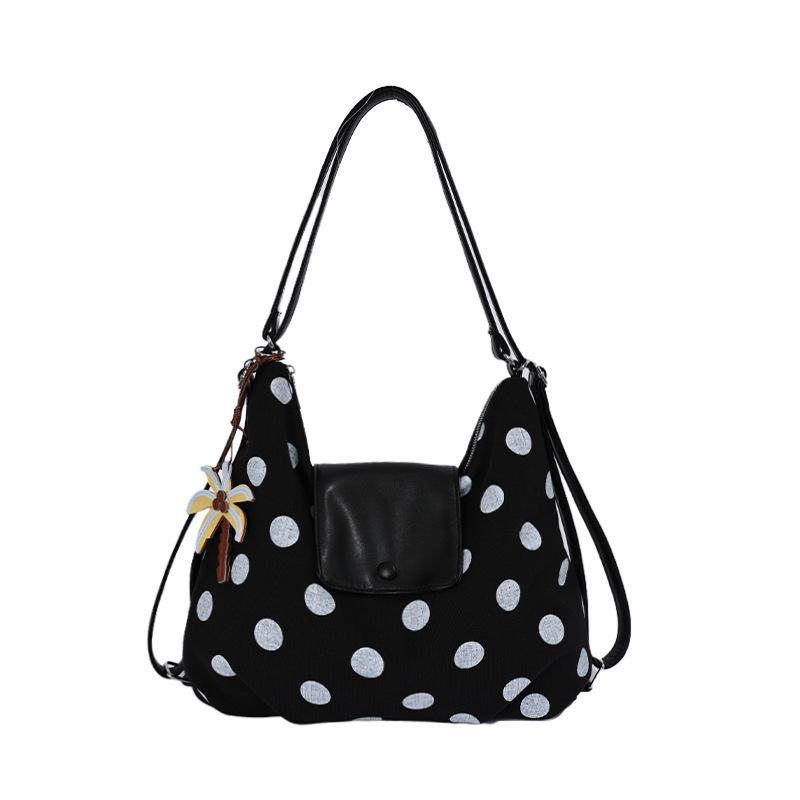 2026 Trendy Korean Polka Dot Underarm Crossbody Bag - Large Capacity, Lightweight, Niche Hobo Design