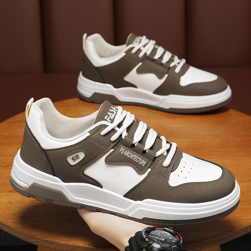New Korean version trend board shoes student platform tide shoes leather surface men's shoes niche white shoes casual sports shoes running shoes