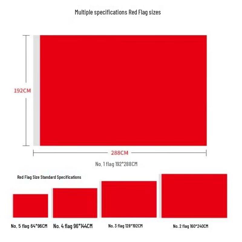 Yunming Durable Nano Waterproof Blank Red Flag
