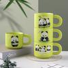 Cute Panda Mug High Looking Cartoon Ceramic Water Cup for Girls Couple Tea Cup Souvenir Coffee Breakfast Cup