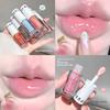 Cappuvini Clear Grey Purple Lip Gloss Hydrating Drying Lips Mirror Lip Glaze Tint Plumper Moisturizing Crystal Lip Oil Makeup