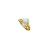 Real Gold Crown Pearl String Empty Ring Opening Adjustable Simple Jewelry Japanese Ring Couple Ring