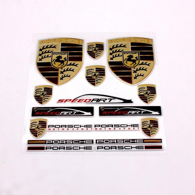 Car Emblems Metal Creative Stickers Waterproof Dirt-proof Sticker For Porsche 911 Cayenne Carrera 928 Panamera Boxster Macan 918