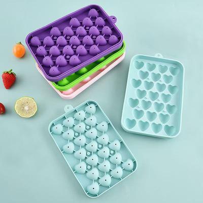 Stampo per Palline di Ghiaccio in Silicone a 25 Cavità a Forma di Cuore Rotondo, Stampo per Sapone Fatto a Mano, Vassoio Cubetti di Ghiaccio Sferici Piccoli per Uso Alimentare