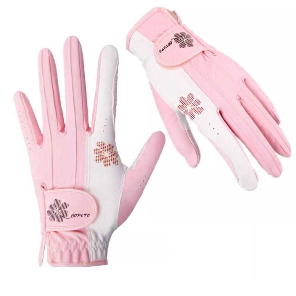 Een Paar Antislip Dames Golfhandschoenen Ademende Golfaccessoires Golfhandschoenen Cadeau voor Golfers