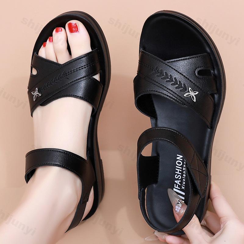 Damen Keilsandalen rutschfest Sommer Schmetterling Mutter Sandalen Slingback Sandalen Einfarbig Leichtgewichtige Freizeitschuhe Größe 35-41
