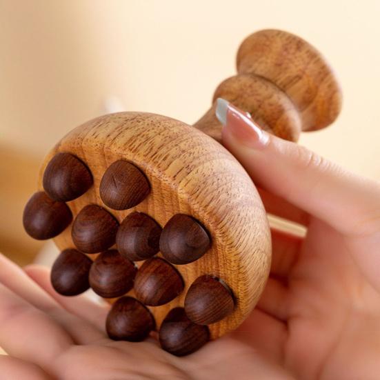 Brosse de Massage en Bois Lisse Sans Ébavures Design Ergonomique Facile à Utiliser Portable Brosse Anti-Cellulite pour le Corps pour Hommes Femmes