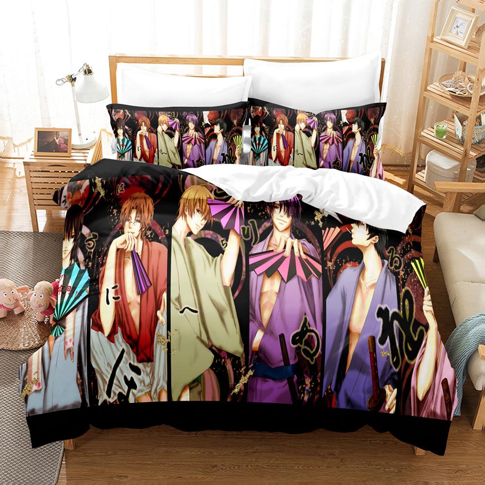3D Anime Bedding Set For Adults And Children, Single,Twin, Full,Queen, King Size Bed Set,Duvet Cover,3D, Bedroom Bed Linens