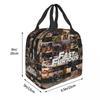Fast And Furious Legends Tribute Insulated Lunch Bag for Women Kids Portable Food Boxes Thermal Lunch Box Tote