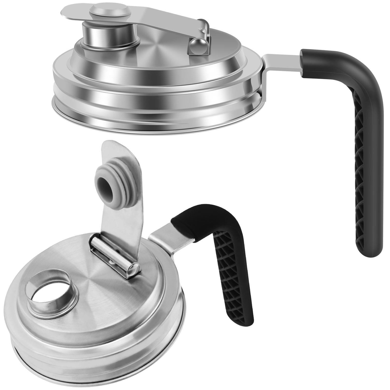 

2/4 Pcs Mason Jar Lids 304 Stainless Steel Mason Jar Lid Reusable Wide Mouth Mason Jars Lid for Home Camping Kitchen Accessories