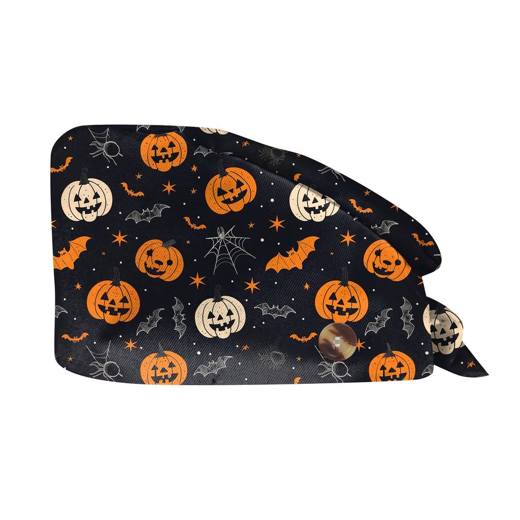 Fashion Halloween Print Work Hat Casual Wash Hat Bag Cap