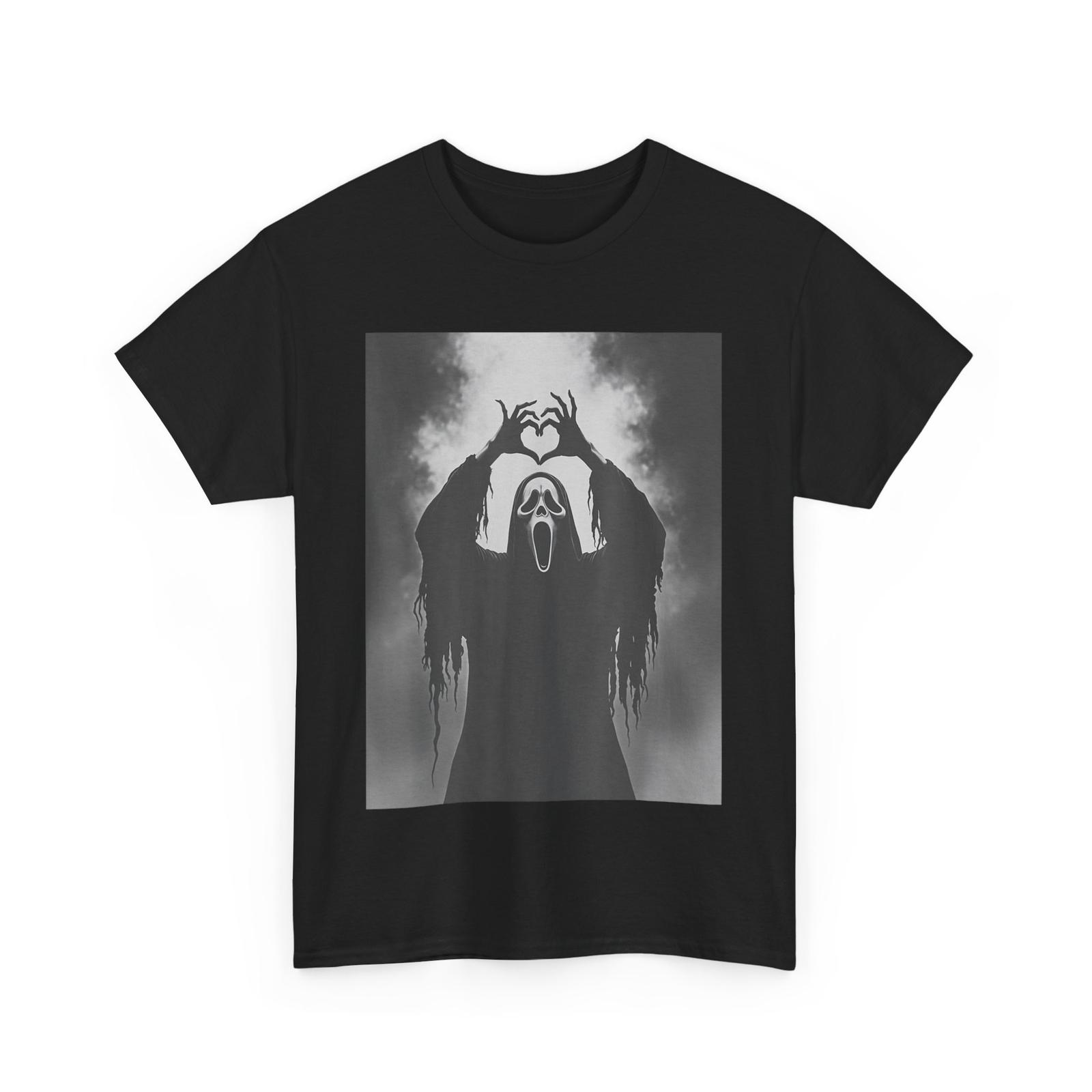 Ghost HearT Shirt Mens Womens Tees Top, Scary Face Women Men T-Shirt Mens Womens Tees Top M