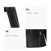 Womens Black Short PU Leather Moto Jacket With Multiple Zippers Streetwear Style 2026