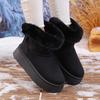 Botas de Neve Femininas 2026 Novas Botas de Plataforma de Inverno Femininas Sapatos Quentes de Algodão Peludo Engrossados Planos Antiderrapantes Confortáveis Botas Femininas