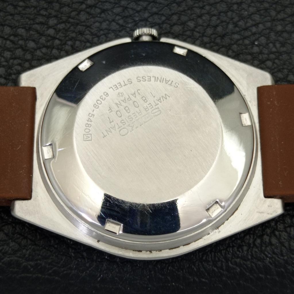 Seiko AUTOMATIC VINTAGE JAPAN 6309A MENS BROWN COLOR DIAL WATCH A700515-5 R203-a700515