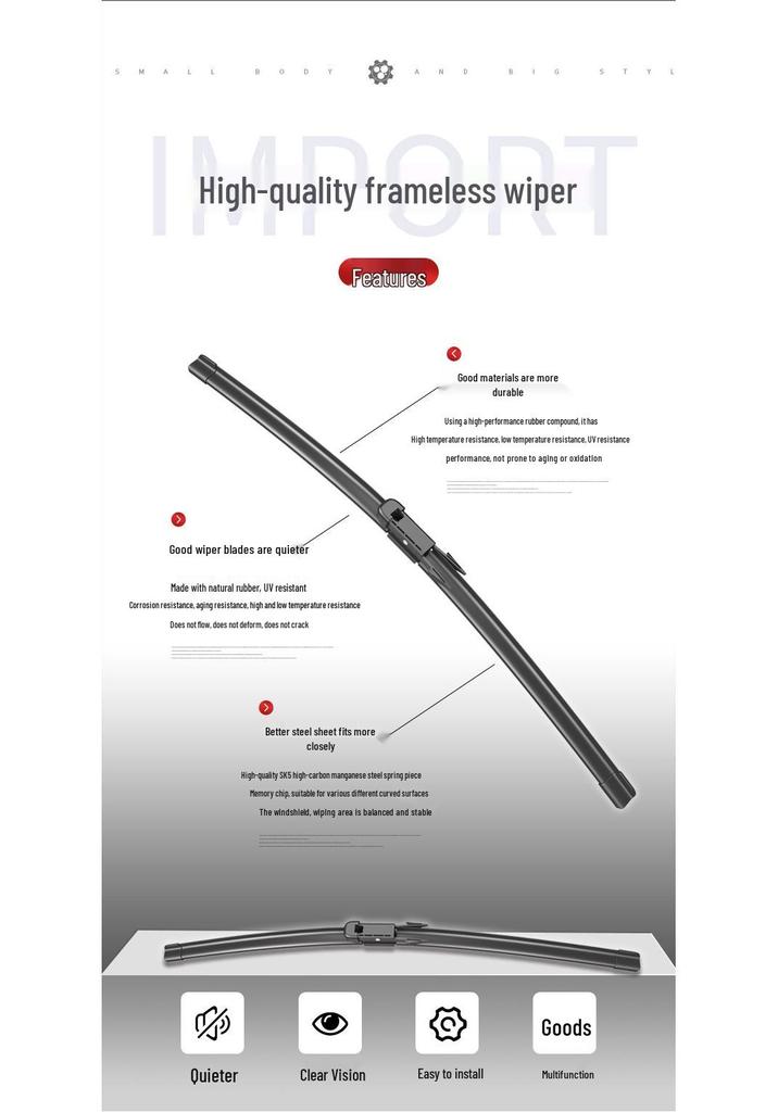 Ford 12 Model Frameless Wiper Blades for Focus, Mondeo, Escort, Kuga, Fiesta - New & Old Models