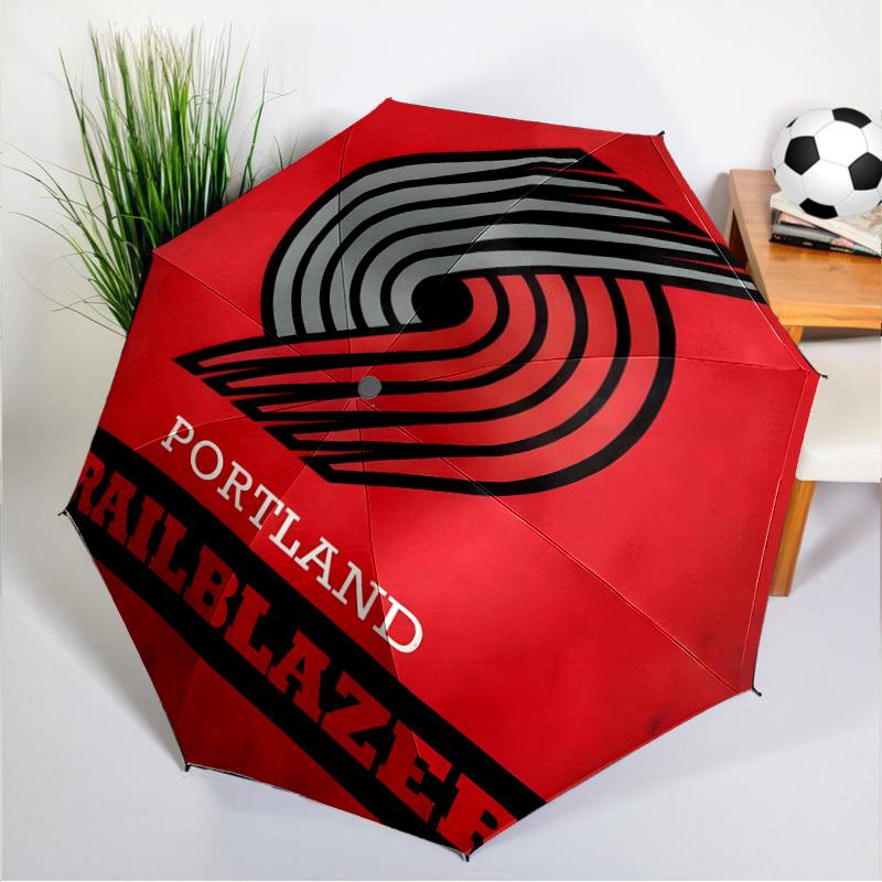 Portland Blazers Artwork Umbrella 8-Frame for Travel, Camping, Casual Lightweight Portable Umbrella, Essential for Every Family Holidays Gift