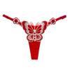 Erotic G-string Open Crotch Panties Sexy Butterfly Underwear String Embroidery Thong