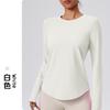 Womens Long Sleeve Yoga Top Breathable Quick Dry Fitness Pullover Pilates Workout Gym Training