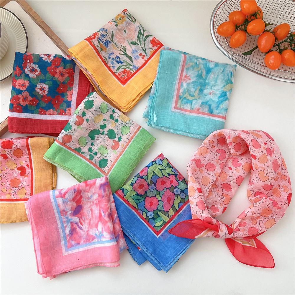 55cm Hair Scarf Cotton Square Scarf Hairband Headband Hairscarf Headscarf Turban Shawl Wrap Bandanas