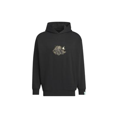 Originales Hoodie mit Drachenprint und Logo auf der Vorderseite aus der CNY-Kollektion Unisex Oberteile Schwarz JE3499
