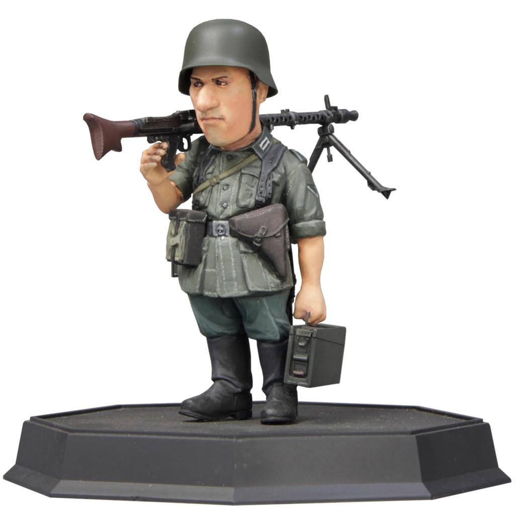 Fine Molds 1/12 World Fighter Collection WWII German Army Infantry Meyer & MG-34 Machine Gun Plastic Model Kit, Unpainted, FT06