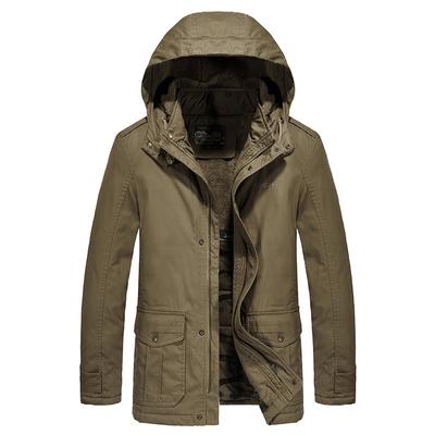 Men's New Large Size Cotton Coat, Loose Thickened Cotton Jacket Top, Winter Men's Thick Single-piece Cotton Coat
