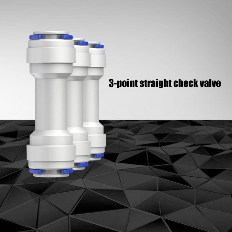 2Pcs 3/8inch Push To Connect Check Valves Straight Quick Connect Check Valves for Water Reverse Osmosis System Enduring