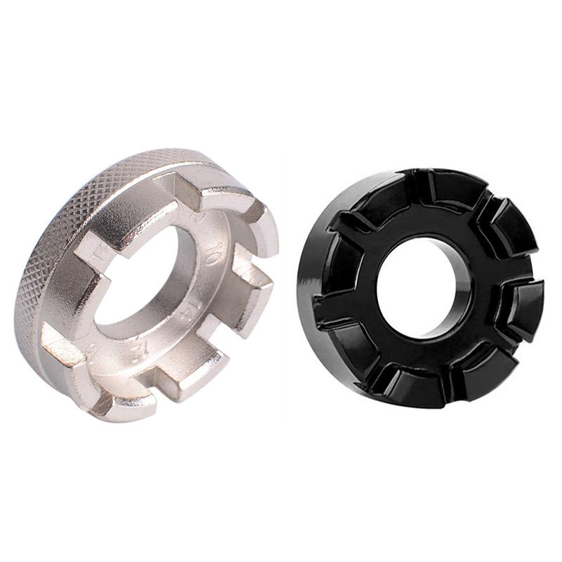 Bicycle Spoke Nipple Wrench 8 Way Groove Bike Wheel Rim Adjuster Spanner Key Bike Tools Cycling Multitool Repair Service Tool