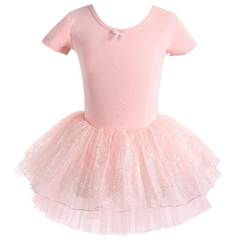 Dance Clothes Children's Women's Summer Short-sleeved Girls Practice Clothes Baby Dancing Clothes Toddler Tutu