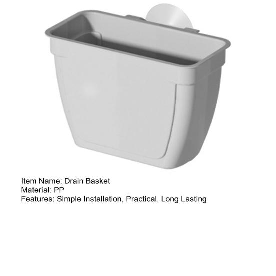 Sink Mount Kitchen Drainier Suction Cup Basket Large Capacity Simple Installation Kitchen Sink Cutlery Drainer Utensil Strainer