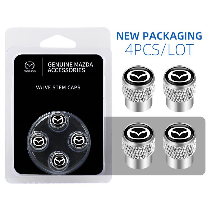 4Pcs Car Wheel Tire Valve Cover Caps For Mazda CX-3 Bk CX-5 MS Speed 5 6 2 3 FF17