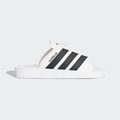 GAZELLE BEACH SLIDES Sandali Ciabatte Bianche Unisex ORIGINALS JQ7420 Calzature Bianche/Nero Core/Calzature Bianche
