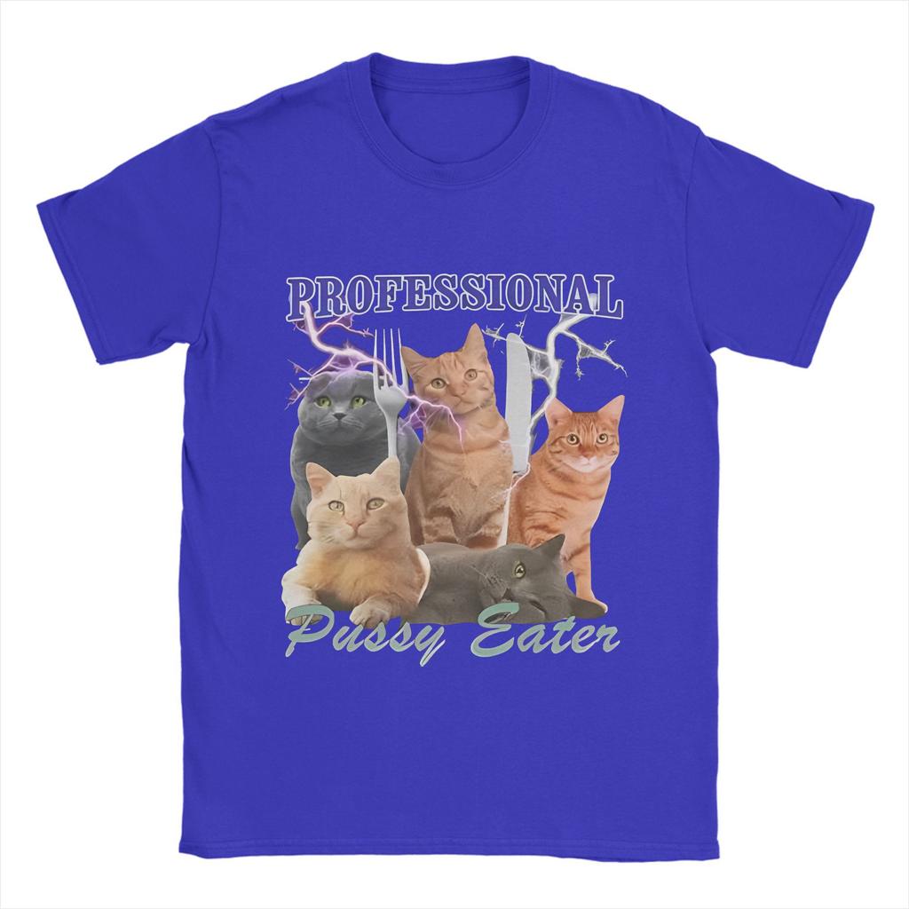 Men's Pussy Cat T Shirts 100% Cotton Clothing Vintage Short Sleeve Round Neck Tees Original T-Shirt