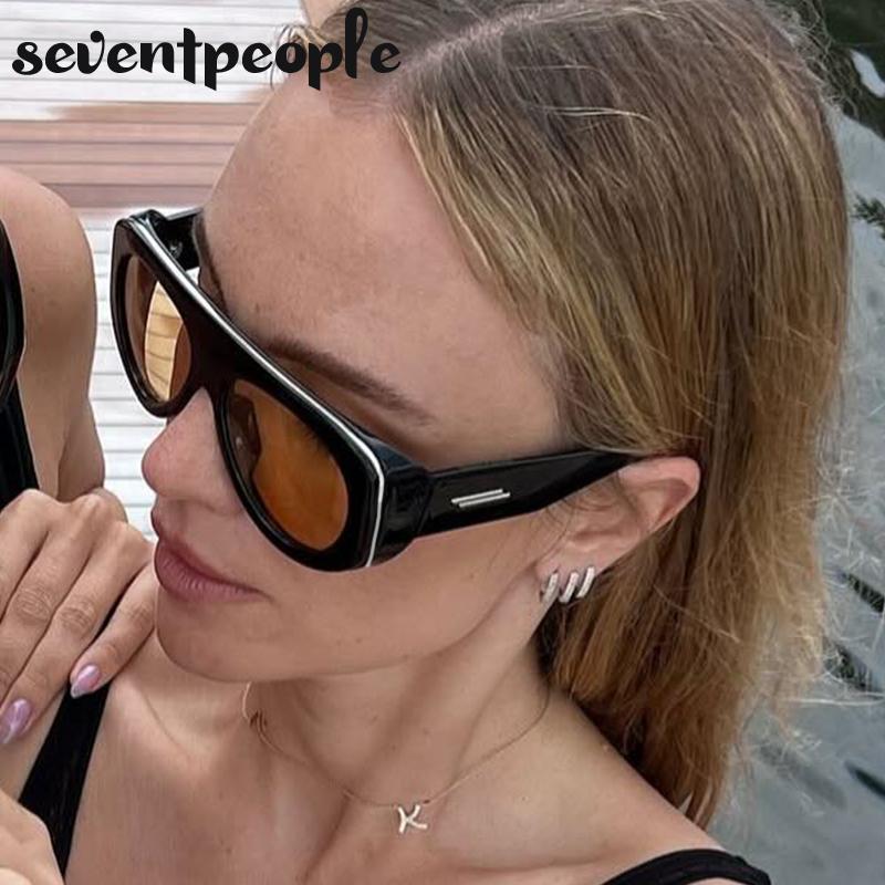 Oversized Y2K Punk Pilot Sunglasses Women Luxury Brand Vintage Shield Oval Sunglass Fashion Outdoor Toad Mirror For Ladies