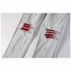 European and American High Street Trendy Brand, Ripped Red Patch, Elastic, Slim Fit, Light-colored Casual Jeans, Small Feet, Men