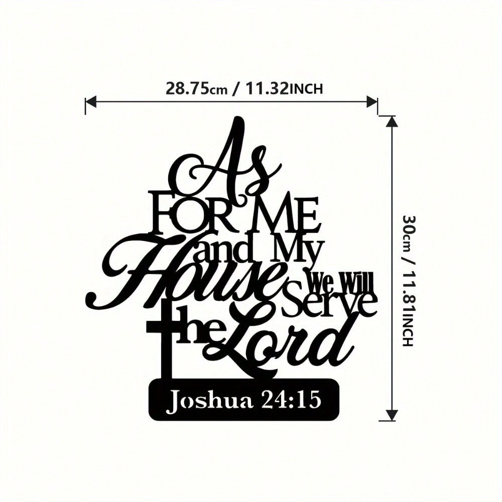Metal As For Me And My House We Will Serve The Lord Sign Bible Verse Christian Wall Decor Metal Wall Art