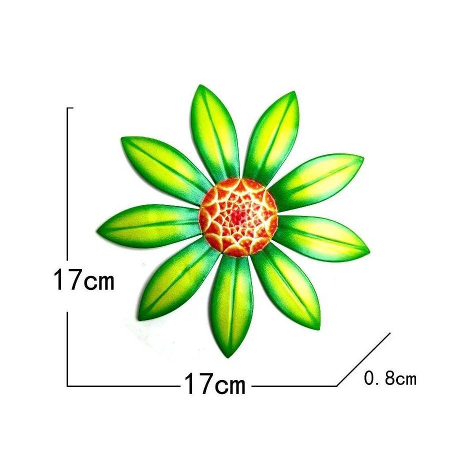 4 Colors Optional Metal Flower Wall Decor Art Sculpture Hanging Ornament Aesthetic Home Room Garden Courtyard Decoration Outdoor