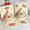 Folding 3D Happy Birthday Card Four-Layer Cake Birthday Cake Card  Birthday Party