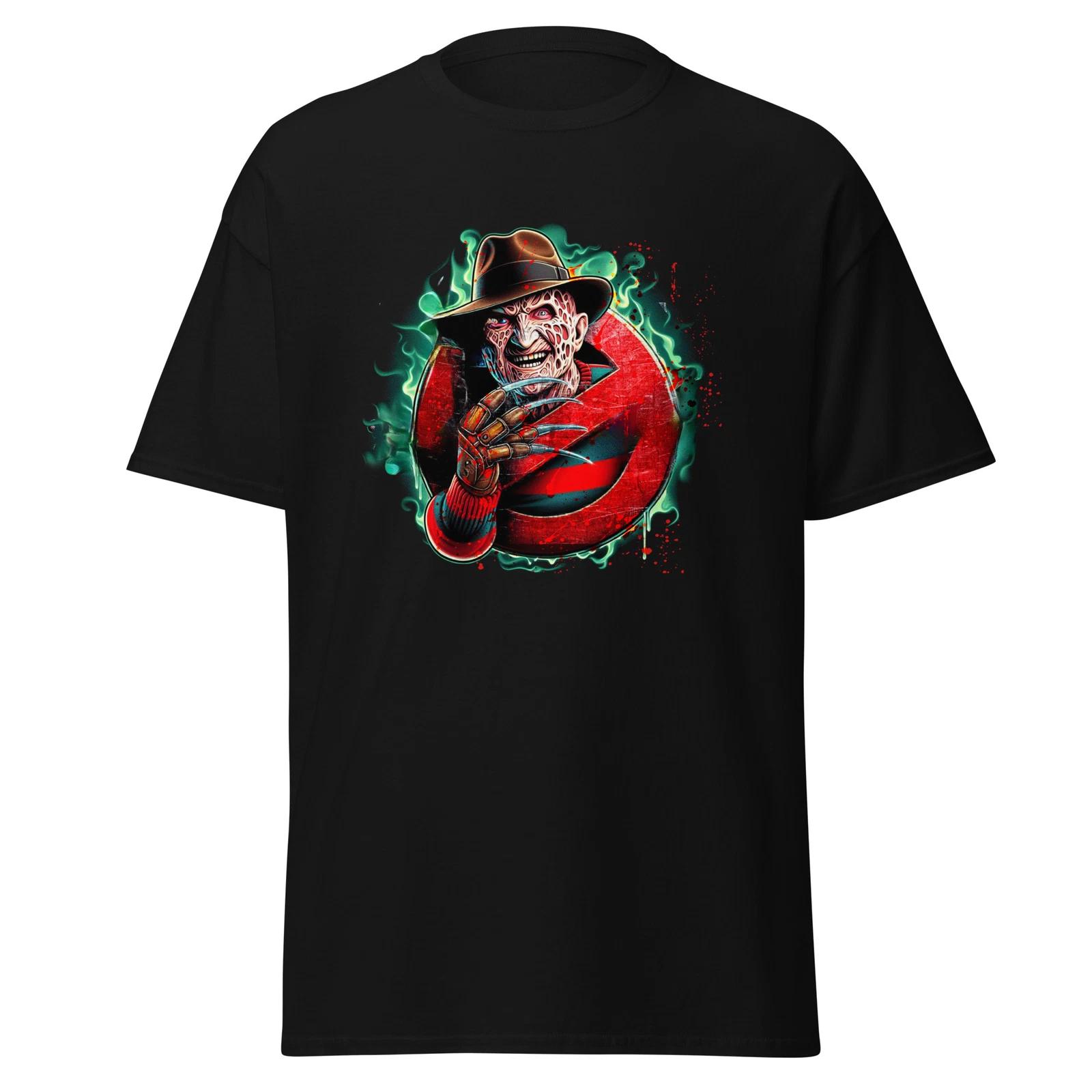 Men s and Women s T-shirts Freddy Ghostbuster Mash-Up T-Shirt - A Nightmare Meets the Paranormal M